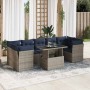 Set sofás jardín y cojines 8 pzas ratán sintético acacia gris von , Gartensets - Ref: Foro24-3326122, Preis: 650,07 €, Rabatt: %