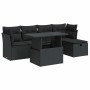 Set de sofás de jardín 6 piezas y cojines ratán sintético negro by , Garden sets - Ref: Foro24-3327765, Price: 427,30 €, Disc...