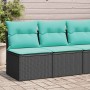 Set sofás jardín y cojines 2 pzas ratán sintético acacia negro de , Conjuntos de jardín - Ref: Foro24-3325233, Precio: 157,43...