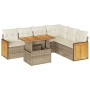 Set sofás jardín y cojines 7 pzas ratán sintético acacia beige von , Gartensets - Ref: Foro24-3327719, Preis: 557,68 €, Rabat...