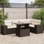 Set sofás de jardín 6 piezas y cojines ratán sintético marrón by , Garden sets - Ref: Foro24-3326804, Price: 472,64 €, Discou...