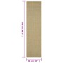 Alfombra de sisal natural verde 66x250 cm de , Alfombras - Ref: Foro24-136373, Precio: 71,95 €, Descuento: %