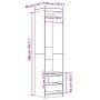 Armario de madera de ingeniería roble envejecido 50x50x200 cm von , Kleiderschränke - Ref: Foro24-3318628, Preis: 143,75 €, R...
