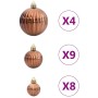 Bolas de Navidad 98 unidades marrón Ø3/4/6 cm by , Festive decorations - Ref: Foro24-4100014, Price: 19,24 €, Discount: %