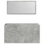 Set muebles de baño 2 piezas madera contrachapada gris hormigón von , Badezimmermöbel - Ref: Foro24-3324869, Preis: 130,72 €,...