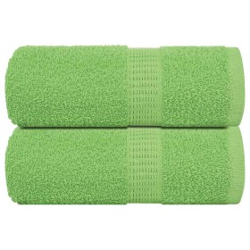 Toallas invitados 2 uds algodón verde manzana 30x50 cm 360 gsm de , Toallas - Ref: Foro24-137019, Precio: 12,22 €, Descuento: %