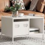 Mesa de centro acero laminado en frío blanco 68,5x50x43,5 cm by , Coffee table - Ref: Foro24-851285, Price: 72,44 €, Discount: %
