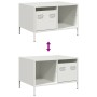 Mesa de centro acero laminado en frío blanco 68,5x50x43,5 cm by , Coffee table - Ref: Foro24-851285, Price: 72,44 €, Discount: %