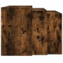 Mesas apilables 3 pzas madera contrachapada roble ahumado de , Mesas auxiliares - Ref: Foro24-858537, Precio: 62,51 €, Descue...