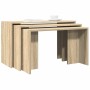 Mesas apilables 3 pzas madera contrachapada color roble Sonoma von , Seitentische - Ref: Foro24-858535, Preis: 58,98 €, Rabat...