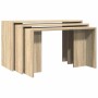 Mesas apilables 3 pzas madera contrachapada color roble Sonoma von , Seitentische - Ref: Foro24-858535, Preis: 58,98 €, Rabat...