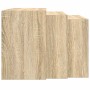 Mesas apilables 3 pzas madera contrachapada color roble Sonoma von , Seitentische - Ref: Foro24-858535, Preis: 58,98 €, Rabat...