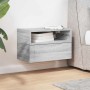 Mesita de noche de pared color gris sonoma 45x26x28,5 cm de , Mesitas de noche - Ref: Foro24-858606, Precio: 38,90 €, Descuen...