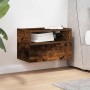 Mesita de noche de pared color roble ahumado 45x26x28,5 cm de , Mesitas de noche - Ref: Foro24-858604, Precio: 41,64 €, Descu...