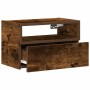 Mesita de noche de pared color roble ahumado 45x26x28,5 cm de , Mesitas de noche - Ref: Foro24-858604, Precio: 41,64 €, Descu...