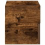 Mesita de noche de pared color roble ahumado 45x26x28,5 cm de , Mesitas de noche - Ref: Foro24-858604, Precio: 41,64 €, Descu...