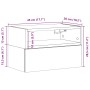 Mesita de noche de pared color roble ahumado 45x26x28,5 cm de , Mesitas de noche - Ref: Foro24-858604, Precio: 41,64 €, Descu...