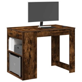 Escritorio con cajón estante madera contrachapada roble ahumado von , Küchen- und Esstische - Ref: Foro24-858690, Preis: 101,...