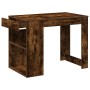 Escritorio con cajón estante madera contrachapada roble ahumado von , Küchen- und Esstische - Ref: Foro24-858690, Preis: 101,...