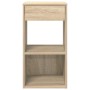 Mesilla de noche con cajón roble sonoma 35x34x66,5 cm de , Mesitas de noche - Ref: Foro24-858717, Precio: 44,15 €, Descuento: %