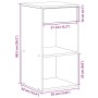Mesilla de noche con cajón roble sonoma 35x34x66,5 cm de , Mesitas de noche - Ref: Foro24-858717, Precio: 44,15 €, Descuento: %