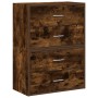 Armarios con 2 cajones 2 uds roble ahumado 60x31x40 cm by , Drawers - Ref: Foro24-858830, Price: 95,20 €, Discount: %