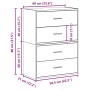 Armarios con 2 cajones 2 uds roble ahumado 60x31x40 cm by , Drawers - Ref: Foro24-858830, Price: 95,20 €, Discount: %