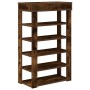 Mueble zapatero madera de ingeniería roble ahumado 60x30x98 cm by , Shoe racks and shoe organizers - Ref: Foro24-859927, Pric...