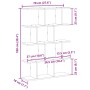 Estante cubo de pared 12 compartimentos madera gris hormigón by , Shelves and shelves - Ref: Foro24-860016, Price: 43,11 €, D...