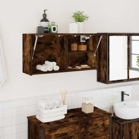 Mueble de pared baño madera ingeniería roble ahumado 80x25x40cm de , Tocadores de baño - Ref: Foro24-860089, Precio: 61,08 €,...