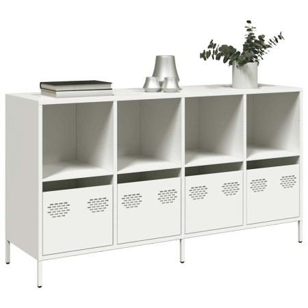 Aparador de acero laminado en frío blanco 135x39x73,5 cm von , Sideboards - Ref: Foro24-3307166, Preis: 190,39 €, Rabatt: %