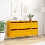 Aparador acero laminado en frío amarillo mostaza 135x39x73,5 cm by , Sideboards - Ref: Foro24-3307170, Price: 224,43 €, Disco...