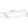 Tablero de mesa ovalado madera maciza de roble 100x50x4 cm by , Table tops - Ref: Foro24-4009058, Price: 101,60 €, Discount: %
