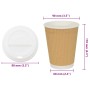 Vasos de café de papel con tapa 1000 uds 12oz 300ml