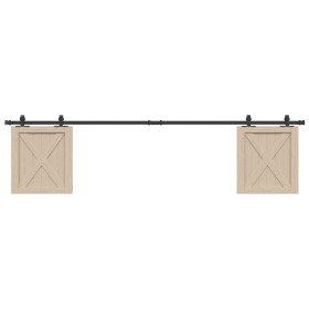 Kit de puerta corredera de armario acero carbono 213 cm de , Accesorios de bricolaje - Ref: Foro24-4009678, Precio: 34,44 €, ...