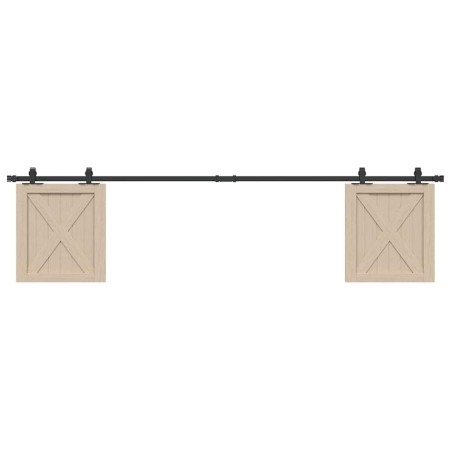 Kit de puerta corredera de armario acero carbono 213 cm von , DIY-Zubehör - Ref: Foro24-4009678, Preis: 33,98 €, Rabatt: %