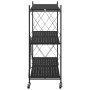 Estantería de almacenaje con ruedas de acero negro 71x34x88 cm von , Lastenstapler - Ref: Foro24-4012385, Preis: 60,09 €, Rab...