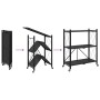 Estantería de almacenaje con ruedas de acero negro 71x34x88 cm von , Lastenstapler - Ref: Foro24-4012385, Preis: 60,09 €, Rab...