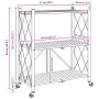 Estantería de almacenaje con ruedas de acero negro 71x34x88 cm von , Lastenstapler - Ref: Foro24-4012385, Preis: 60,09 €, Rab...