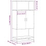 Aparador alto madera de ingeniería y metal 68x35x139 cm von , Sideboards - Ref: Foro24-849041, Preis: 88,06 €, Rabatt: %