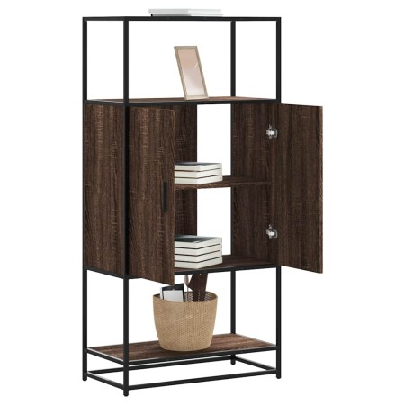 Aparador alto madera de ingeniería y metal marrón roble von , Sideboards - Ref: Foro24-849043, Preis: 90,87 €, Rabatt: %