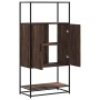 Aparador alto madera de ingeniería y metal marrón roble von , Sideboards - Ref: Foro24-849043, Preis: 90,87 €, Rabatt: %