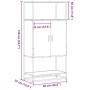 Aparador alto madera de ingeniería y metal marrón roble de , Aparadores - Ref: Foro24-849043, Precio: 92,06 €