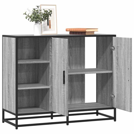 Aparador de madera de ingeniería gris Sonoma 92x35x76 cm by , Sideboards - Ref: Foro24-849022, Price: 118,23 €, Discount: %