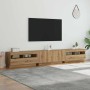 Mueble de TV luces LED madera roble artisan 260x35x40 cm von , TV-Möbel - Ref: Foro24-3329168, Preis: 229,21 €, Rabatt: %