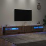 Mueble de TV luces LED madera roble artisan 260x35x40 cm von , TV-Möbel - Ref: Foro24-3329168, Preis: 229,21 €, Rabatt: %