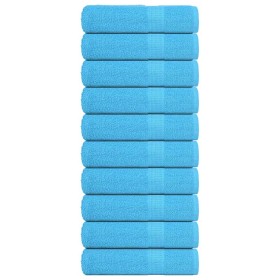 Toallas de ducha 10 uds 100% algodón turquesa 70x140 cm 360 gsm de , Toallas - Ref: Foro24-136979, Precio: 79,62 €, Descuento: %