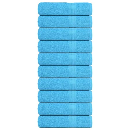 Toallas de ducha 10 uds 100% algodón turquesa 70x140 cm 360 gsm de , Toallas - Ref: Foro24-136979, Precio: 79,62 €, Descuento: %