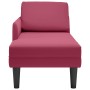 Tumbona con almohada y reposabrazo derecho terciopelo rojo vino by , Daybeds - Ref: Foro24-4009811, Price: 136,71 €, Discount: %