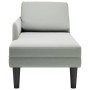 Tumbona almohada y reposabrazo derecho terciopelo gris claro by , Daybeds - Ref: Foro24-4009807, Price: 105,71 €, Discount: %